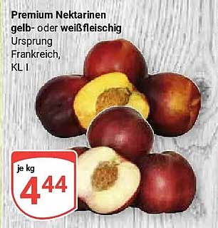 Premium Nektarinen gelb- oder weißfleischig