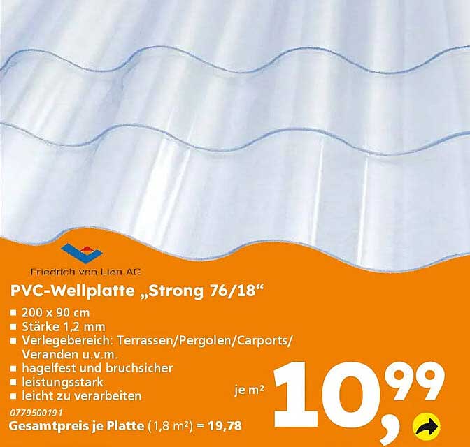 PVC-Wellplatte „Strong 76/18“