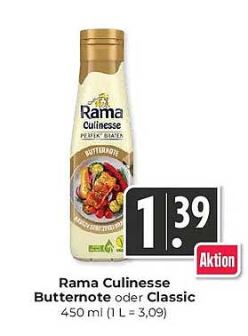 Rama Culinesse Butternote oder Classic 450 ml (1 L = 3,09)
