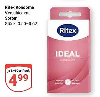 Ritex Kondome Verschiedene Sorten, Stück: 0.50–0.62