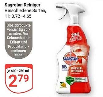 Sagrotan Reiniger Verschiedene Sorten, 1 l 3.72–4.65
