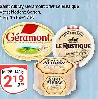 Saint Albray, Géramont oder Le Rustique