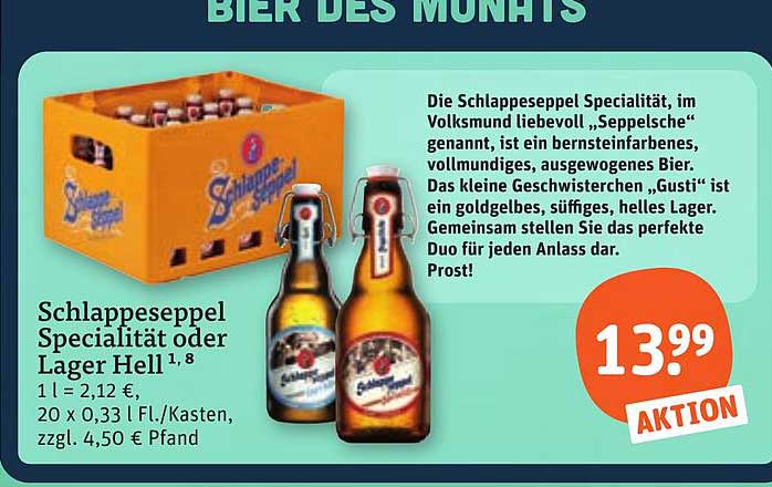 SchlappeSeppel Specialität oder Lager Hell