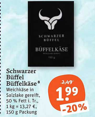 Schwarzer Büffel Büffelkäse