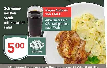 Schweine-nacken-steak mit Kartoffelsalat