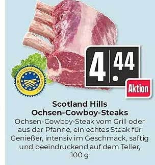 Scotland Hills Ochsen-Cowboy-Steaks