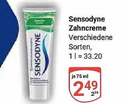 Sensodyne Zahncreme Verschiedene Sorten, 1 l = 33.20