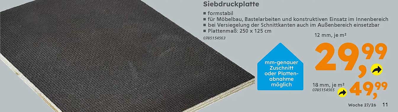 Siebdruckplatte