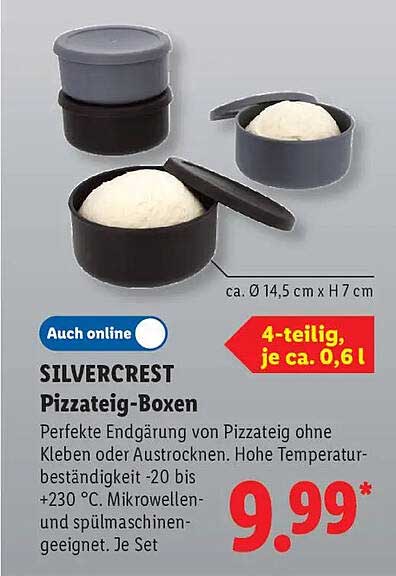 SILVERCREST Pizzateig-Boxen