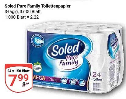 Soled Pure Family Toilettenpapier