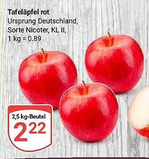 Tafeläpfel rot
