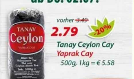 Tanay Ceylon Cay Yaprak Cay