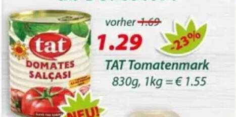 TAT Tomatenmark 830g, 1kg = € 1.55