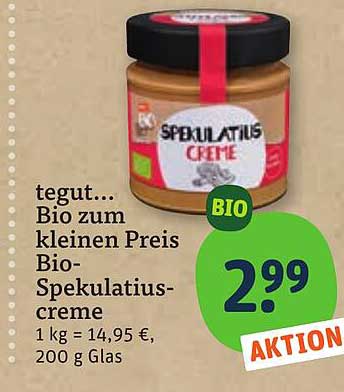 tegut... Bio zum kleinen Preis Bio-Spekulatius-creme