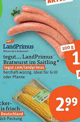 tegut.. Landprimus Bratwurst im Saitling