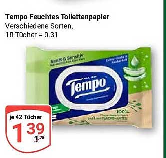 Tempo Feuchtes Toilettenpapier