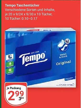 Tempo Taschentücher