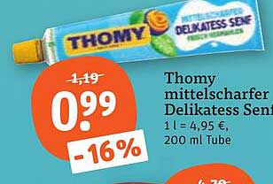 THOMY mittelscharfer Delikatess Senf