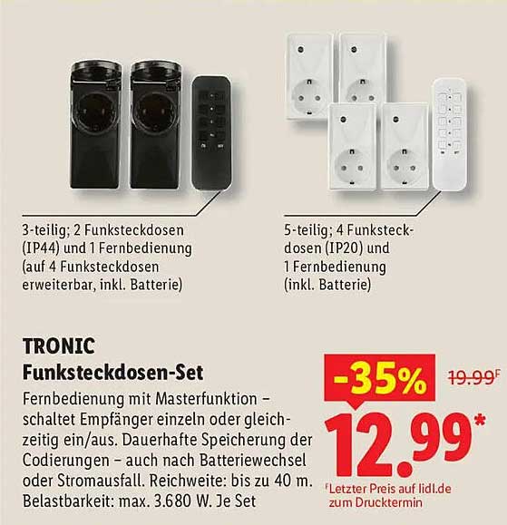 TRONIC Funksteckdosen-Set