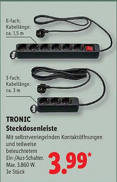 TRONIC Steckdosenleiste