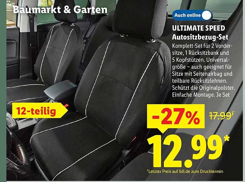ULTIMATE SPEED Autositzbezug-Set