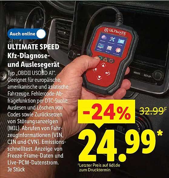 ULTIMATE SPEED Kfz-Diagnose- und Auslesegerät