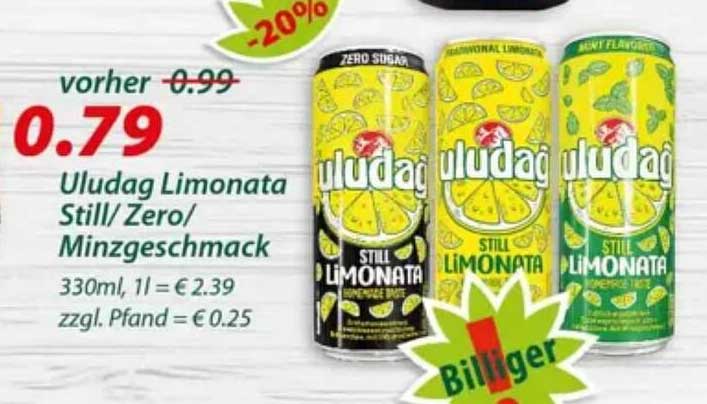 Uludağ Limonata Still/ Zero/ Minzgeschmack