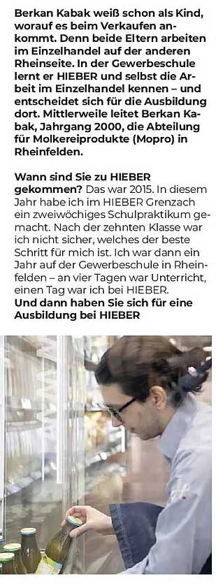 Und dann haben Sie sich für eine Ausbildung bei HIEBER
