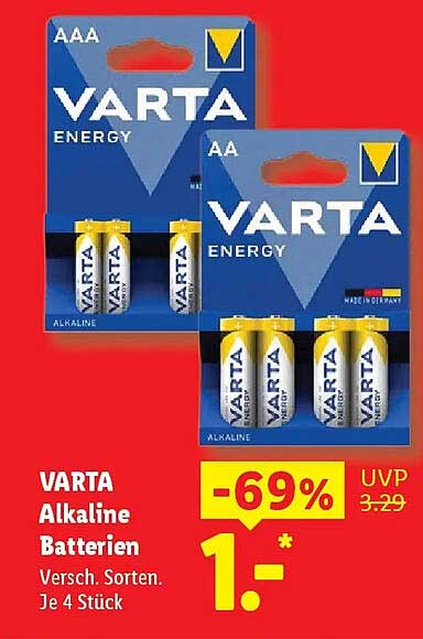 VARTA Alkaline Batterien
