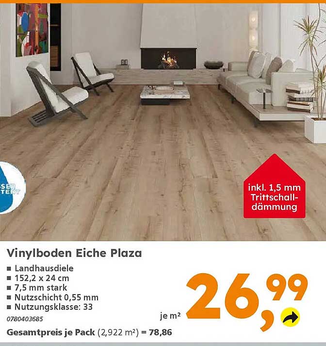 Vinylboden Eiche Plaza