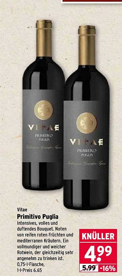 Vitae Primitivo Puglia