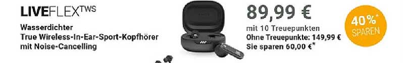 Wasserdichter True Wireless-In-Ear-Sport-Kopfhörer mit Noise-Cancelling