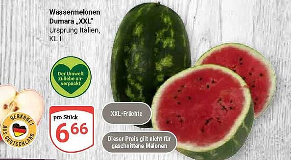 Wassermelonen Dumara „XXL" Ursprung Italien, KL I