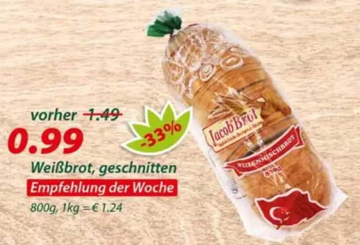 Weißbrot, geschnitten