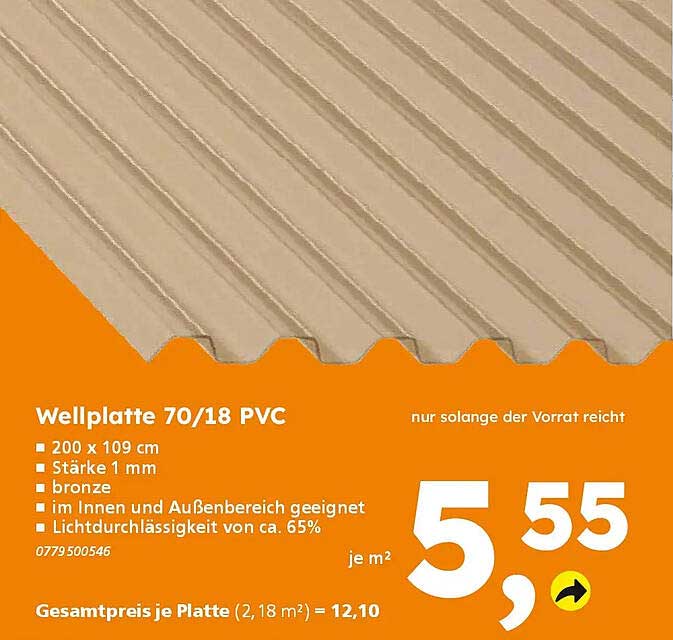 Wellplatte 70/18 PVC