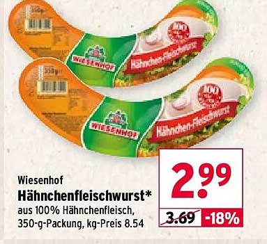 Wiesenhof Hähnchenfleischwurst*