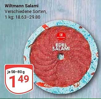 Wiltmann Salami Verschiedene Sorten, 1 kg: 18.63–29.80