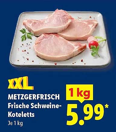 XXL METZGERFRISCH Frische Schweine-Koteletts Je 1 kg
