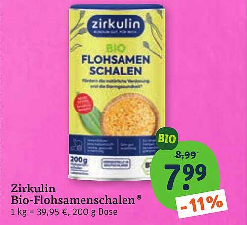 Zirkulin Bio-Flohsamenschalen⁸