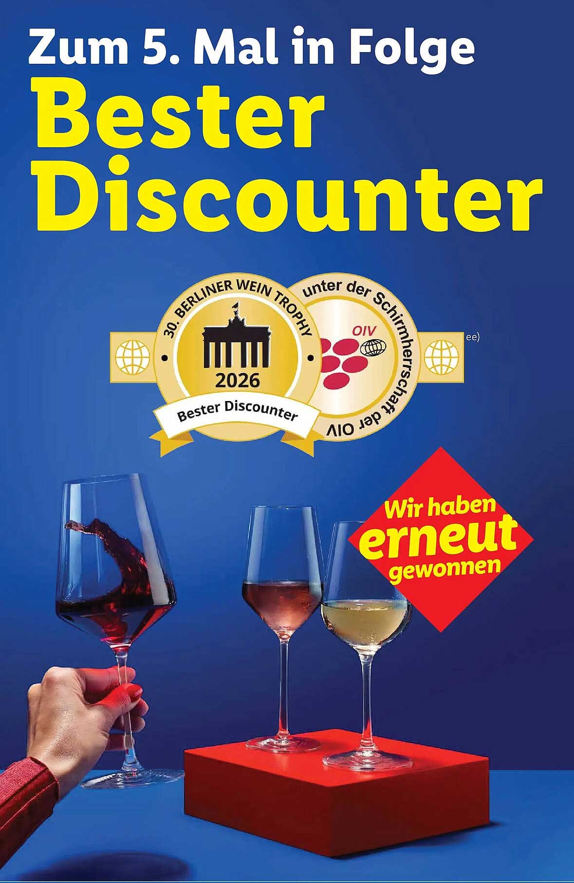 Zum 5. Mal in Folge Bester Discounter