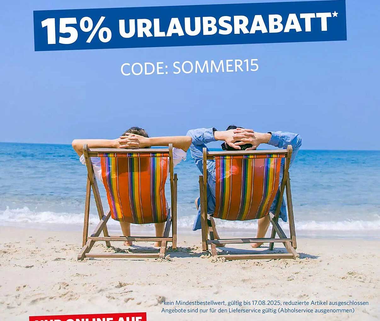 15% URLAUBSRABATT - CODE: SOMMER15