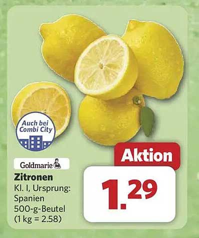 Aktionsangebot: Frische Zitronen - 500 g Beutel