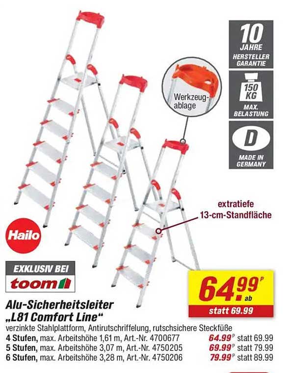 Alu-Sicherheitsleiter „L81 Comfort Line“