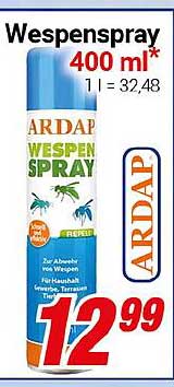 ARDAP Wespenspray 400 ml – Effektiver Schutz gegen Wespen