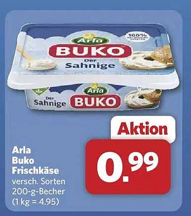 Arla Buko Frischkäse versch. Sorten 200-g-Becher