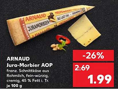 ARNAUD Jura-Morbier AOP - franz. Schnittkäse aus Rohmilch