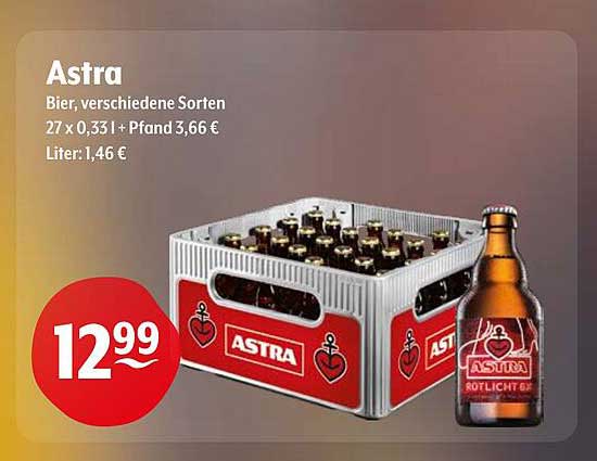 Astra Bier, verschiedene Sorten - 27 x 0,33 l