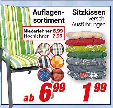 Auflagensortiment und Sitzkissen – bequem und stylisch für Ihren Garten