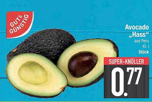 Avocado „Hass“ aus Peru, Kl. I, Stück