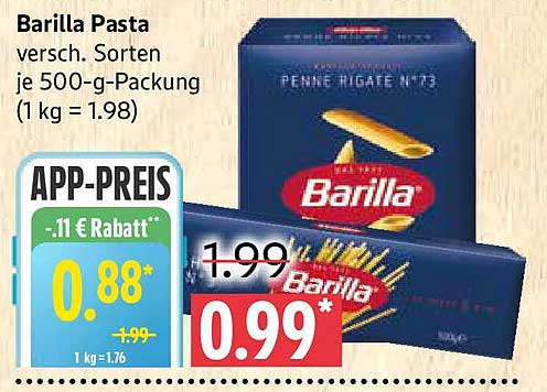 Barilla Pasta - Verschiedene Sorten je 500-g-Packung